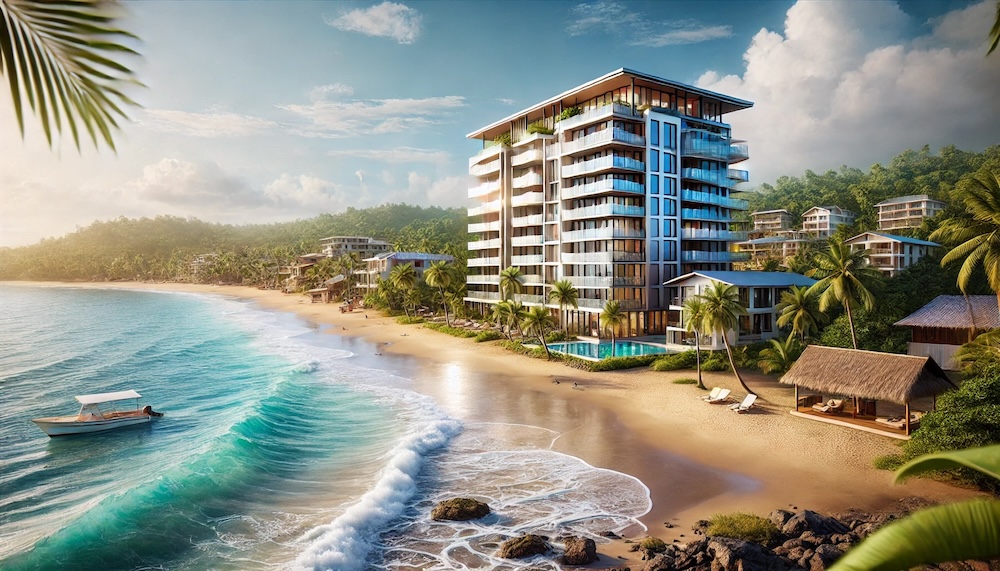 Image depicting the northern coast of Costa Rica with luxury condos